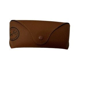 Ray Ban Tan and Black Sunglasses Replacement Case With Cleaning Cloth